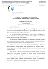 Statement by the Delegation of Ukraine on Russia’s war of aggression against Ukraine