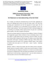 Statement by the Danish EU Presidency on the International Day of the Girl Child, observed on 11 October 2025