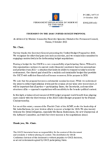 Statement by the Delegation of Norway in response to the 2026 Unified Budget Proposal by the OSCE Secretary General, Ambassador Feridun H. Sinirlioğlu