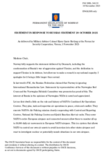 Statement by the Delegation of Norway on Russia’s war of aggression against Ukraine