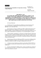 DECISION No. 1/25, CLOSURE OF THE OSCE MINSK PROCESS, PERSONAL REPRESENTATIVE OF THE OSCE CHAIRPERSON IN OFFICE ON THE CONFLICT DEALT WITH BY THE OSCE MINSK CONFERENCE AND THE HIGH-LEVEL PLANNING GROUP