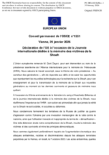 Statement by the Delegation of the European Union on the occasion of International Holocaust Remembrance Day