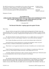 Statement by the Delegation of Canada on the Russian Federation’s ongoing aggression against Ukraine