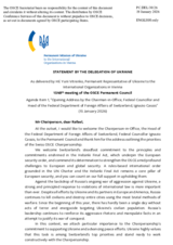 Statement by the Delegation of Ukraine on the Opening Address by the Chairman-in-Office