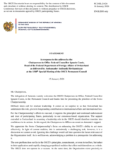 Statement by the Delegation of Armenia on the address by the Chairperson-in-Office