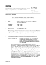 Journal of the 1124th Plenary Meeting of the Forum for Security Co-operation