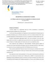 Statement by the Delegation of Ukraine on the Opening session under the French Chairmanship