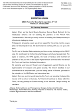 Statement by the Delegation of the European Union on the Opening session under the French Chairmanship