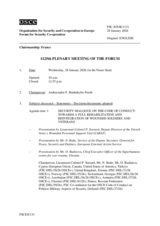 Journal of the 1125th Plenary Meeting of the Forum for Security Co-operation