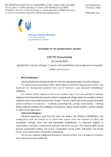 Statement by the Declaration of Ukraine on the Security dialogue on the code of conduct