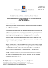 Statement by the Delegation of Norway on the Security dialogue on the code of conduct