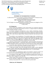Statement by Ukraine