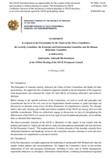  Statement by the Delegation of the Armenia on “Presentation by the Chairs of the Three Committees: The Security Committee, the Economic and Environmental Committee and the Human Dimension Committee”