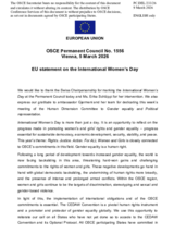  Statement by the Delegation of the European Union on “International Women´s Day”