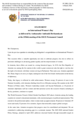  Statement by the Delegation of Armenia on “International Women´s Day”