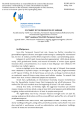 Statement by the Delegation of Ukraine on “The Russian Federation’s Ongoing Aggression Against Ukraine”