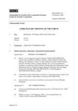 Journal of the 1128th Plenary Meeting of the Forum for Security Co-operation