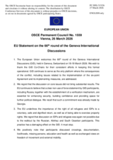 Statement by the Delegation of the European Union on “66th round of the Geneva International Discussions, held on 18 and 19 March 2026”