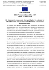 Statement by the Delegation of Cyprus-European Union on "The Report by the Co-ordinator of OSCE Economic and Environmental Activities"