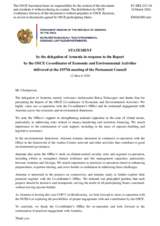 Statement by the Delegation of Armenia on "The Report by the Co-ordinator of OSCE Economic and Environmental Activities"