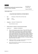 Journal of the 1132nd Forum For Security and Co-operation Meeting