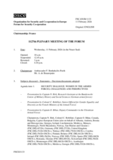 Journal of the 1127th Plenary Meeting of the Forum for Security Co-operation 