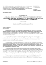 Statement by the Delegation of Germany on the "Security Dialogue: women in the armed forces, challenges and perspectives"