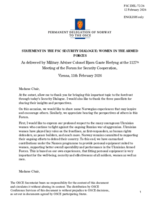 Statement by the Delegation of Norway on the "Security Dialogue: women in the armed forces, challenges and perspectives"
