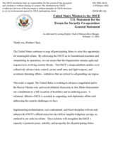 Statement by the Delegation of the United States of America on the "Reform of the OSCE"