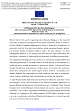 Statement by the Delegation of the European Union on the "Security Dialogue: 30th Anniversary of the Agreement on Sub-Regional Arms Control (Annex 1-B, Article IV, of the General Framework Agreement for Peace in Bosnia and Herzegovina)"