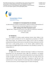 Statement by the Delegation of Ukraine on the "Report by the Director of the Office for Democratic Institutions and Human Rights (ODIHR)"