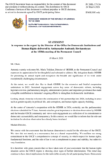 Statement by the Delegation of Armenia on the "Report by the Director of the Office for Democratic Institutions and Human Rights (ODIHR)"