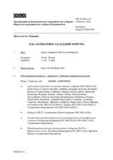 Journal of the 1126th Forum for Security and Co-operation Meeting
