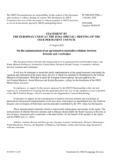 Statement by the Danish EU Presidency on the Permanent Council adopted Decision No. 1510