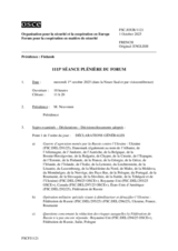 Journal of the 1115th Plenary Meeting of the Forum for Security Co-operation