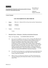 Journal of the 1115th Plenary Meeting of the Forum for Security Co-operation