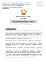 Statement by Tajikistan