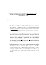 OSCE Panel of Adjudicators Decision 3/2026 OSCE Panel of Adjudicators Decision 3/2026