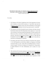 OSCE Panel of Adjudicators Decision 4/2026 OSCE Panel of Adjudicators Decision 4/2026