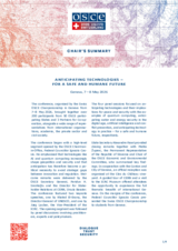 Chair’s Summary – Conference: Anticipating technologies – for a safe and humane future