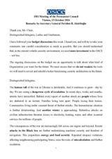 Remarks by OSCE Secretary General Sinirlioğlu at the 1581 Meeting of the Permanent Council in Vienna