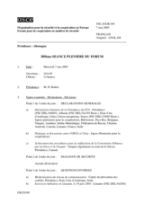 Journal of the 389th Plenary Meeting of the Forum for Security Co-operation (fr)