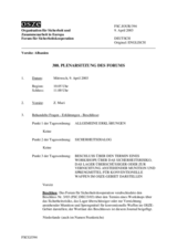 Journal of the 388th Plenary Meeting of the Forum for Security Co-operation (de)