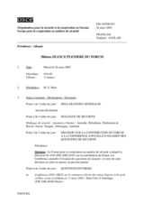 Journal of the 386th Plenary Meeting of the Forum for Security Co-operation (fr)