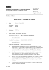 Journal of the 385th Plenary Meeting of the Forum for Security Co-operation (fr)