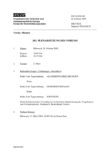 Journal of the 383rd Plenary Meeting of the Forum for Security Co-operation (de)