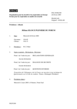 Journal of the 383rd Plenary Meeting of the Forum for Security Co-operation (fr)