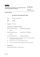 Journal of the 382nd Plenary Meeting of the Forum for Security Co-operation (it)