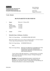 Journal of the 380th Plenary Meeting of the Forum for Security Co-operation (de)