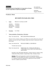 Journal of the 380th Plenary Meeting of the Forum for Security Co-operation (es)